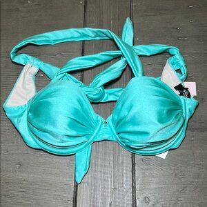 Aqua Bloomingdale’s turquoise Bikini top Swimwear swimsuit